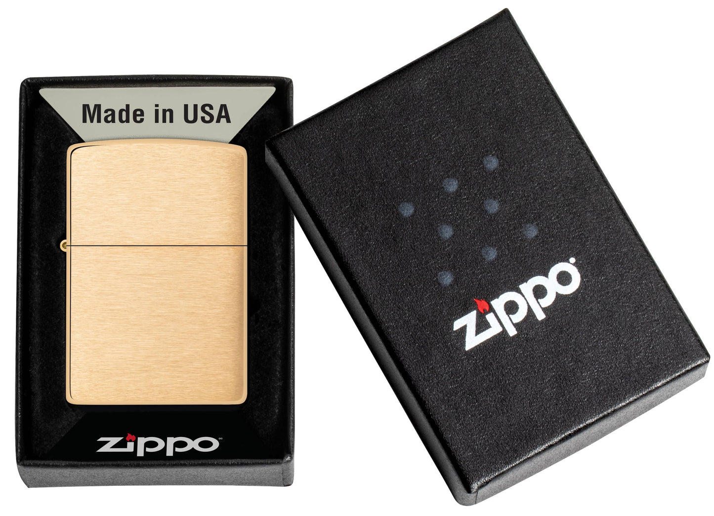 Zippo - 204 B BRASS BRUSHED Genuine Lighter