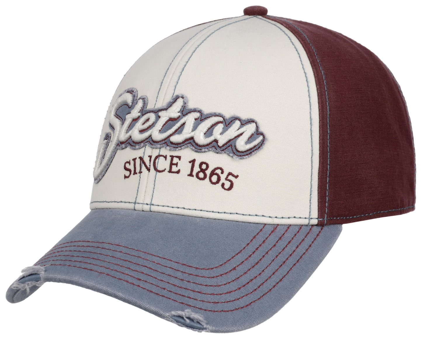Stetson Vintage Distressed Baseball Cap - Purple/Blue