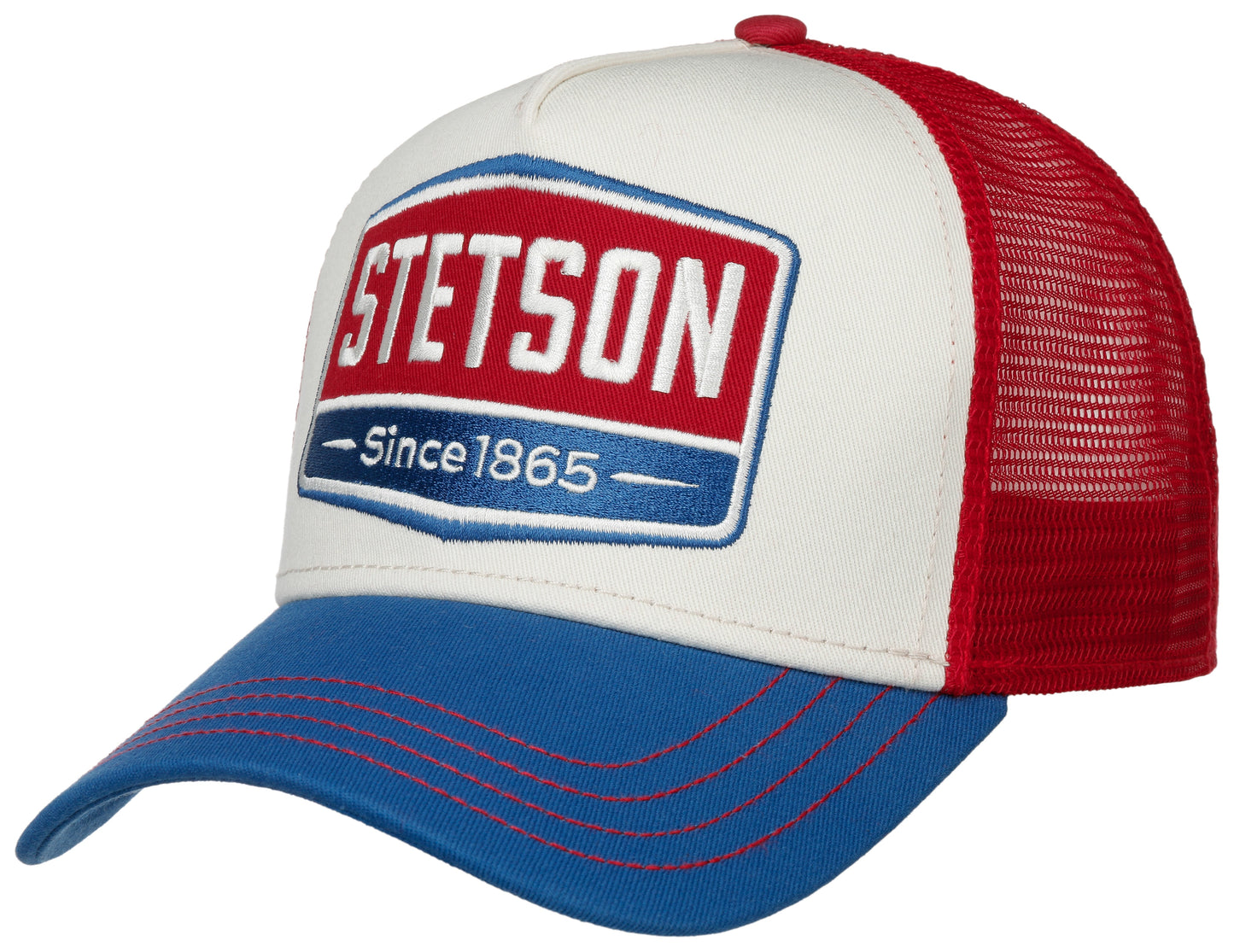 Stetson Trucker Cap Gasoline - White / Red / Blue