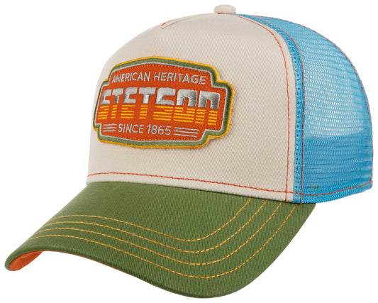 Stetson Trucker Cap ' Lightning' - Green / Blue