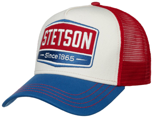 Stetson Trucker Cap Gasoline - White / Red / Blue