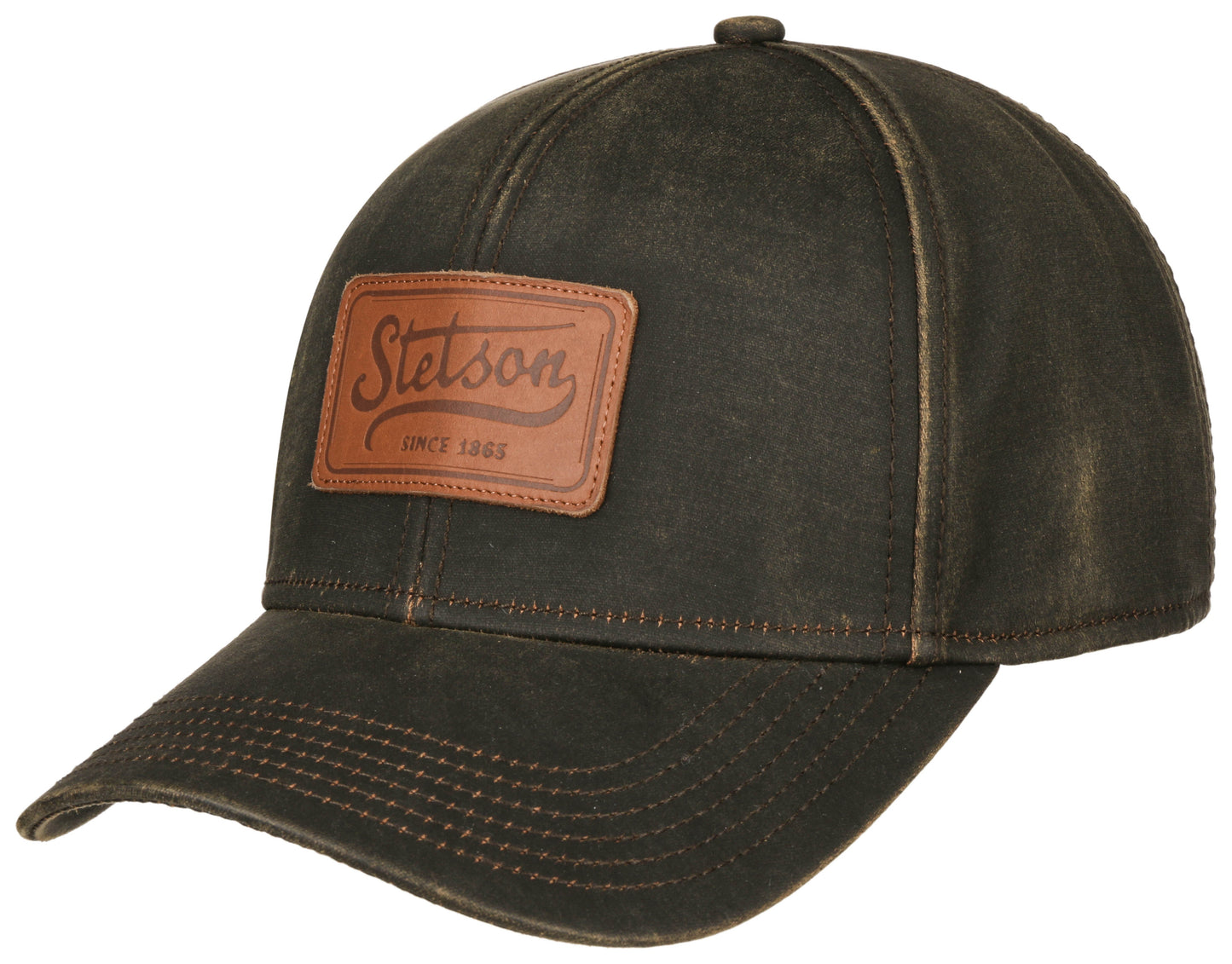 Stetson Leather Patch Cap